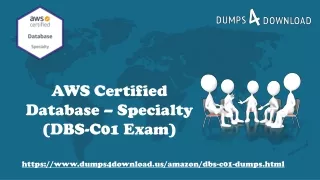 Get Stunning Success In AWS Certified Database Exam In By First Attempt| Dumps4Download.us