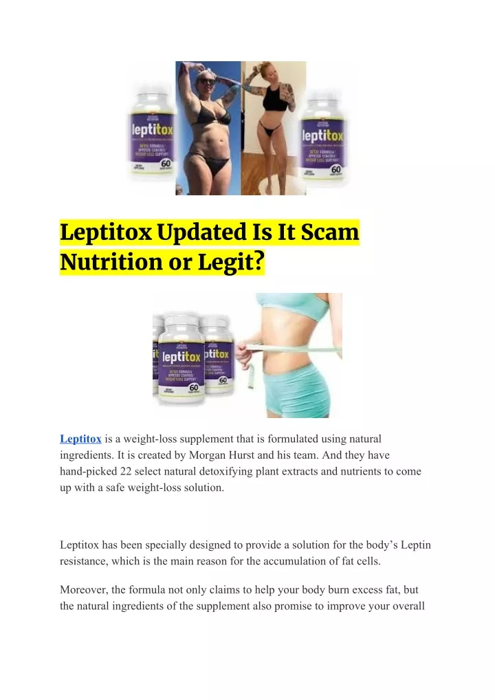 leptitox updated is it scam nutrition or legit