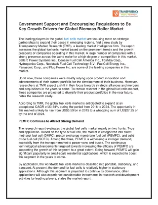 government support and encouraging regulations