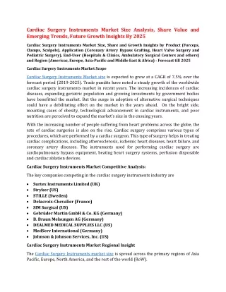 cardiac surgery instruments market size analysis