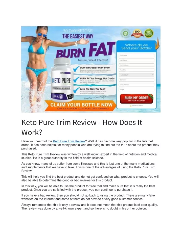 keto pure trim review how does it work