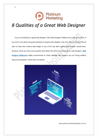 8 Qualities of a Great Web Designer