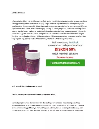 artriblock ulasan