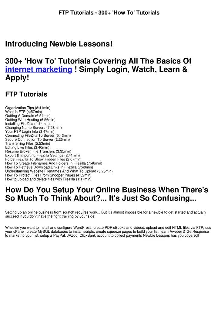 ftp tutorials 300 how to tutorials