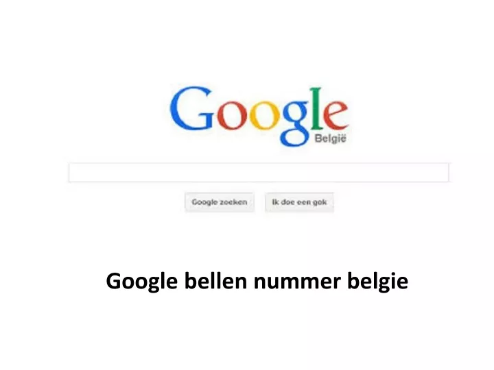 google bellen nummer belgie