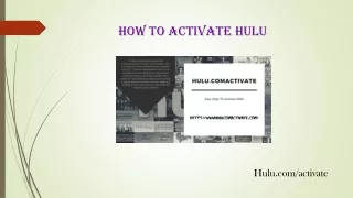 how to activate hulu