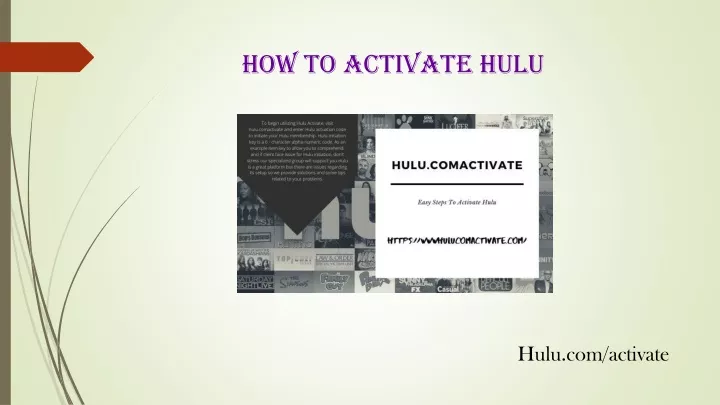 how to activate hulu