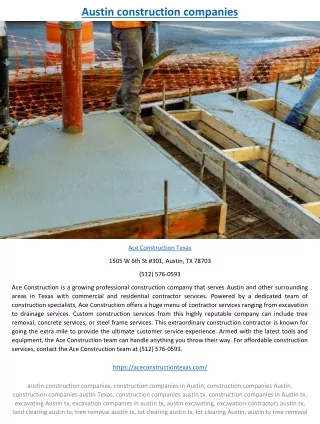 austin construction companies