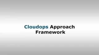 Cloudops Framework | Cloud Management Services | Cloud Cost Optimization