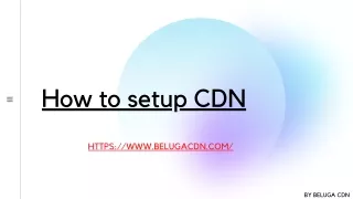 how to setup cdn