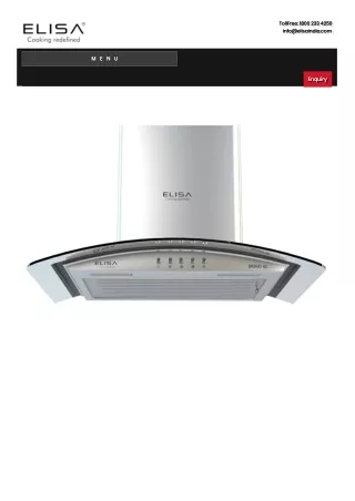 Buy BRAVO 60 - 60 cm Auto Clean Chimney For Kitchen | Home Appliances