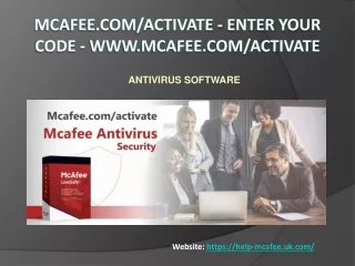 McAfee.com/activate - Enter your code - www.mcafee.com/activate