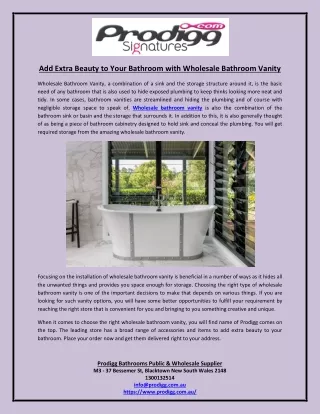 add extra beauty to your bathroom with wholesale