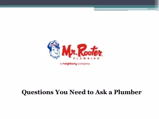 questions you need to ask a plumber
