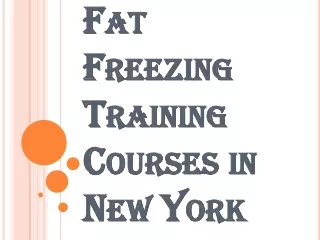 Fat Freezing Training Courses in New York