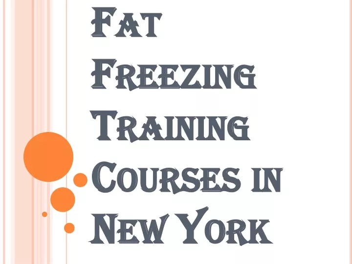 fat freezing training courses in new york
