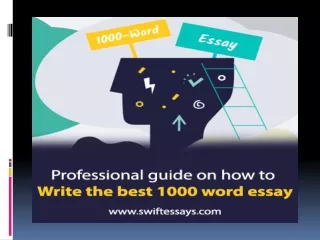 Professional Guide on How to write the best 1000 word Essay