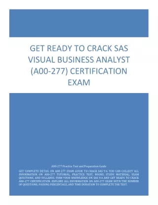 get ready to crack sas visual business analyst