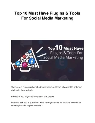 top 10 must have plugins tools for social media marketing