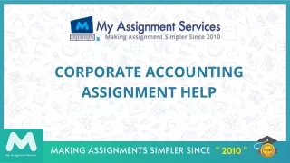 corporate accounting assignment help