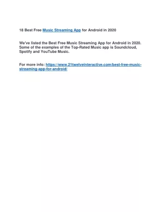 18 best free music streaming app for android