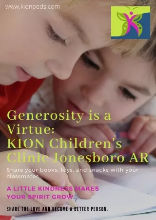 Generosity is a Virtue: Children’s Clinic Jonesbor