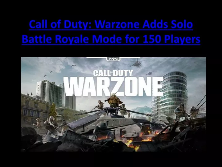 call of duty warzone adds solo battle royale mode