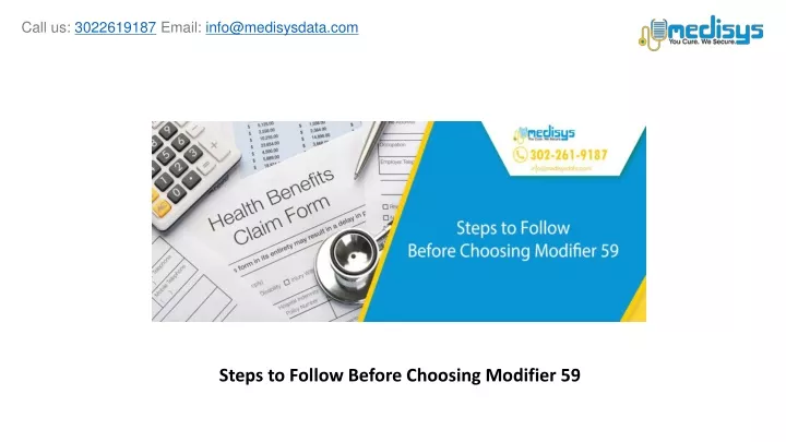 steps to follow before choosing modifier 59