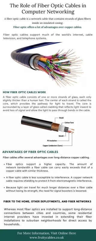 the role of fiber optic cables in computer