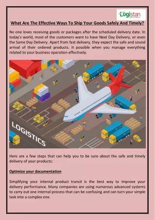 what are the effective ways to ship your goods