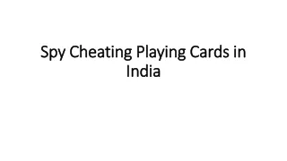 Spy cheating playing cards in India