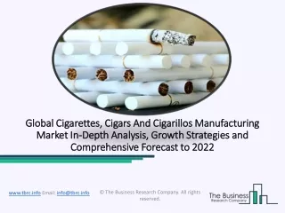 Global Cigarettes, Cigars and Cigarillos Manufacturing Market
