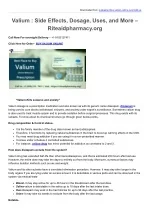 Valium : Side Effects, Dosage, Uses, and More – Riteaidpharmacy.org - slide 1