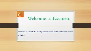 Welcome To Exametc