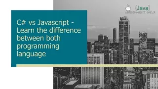 c vs javascript learn the difference between both programming language