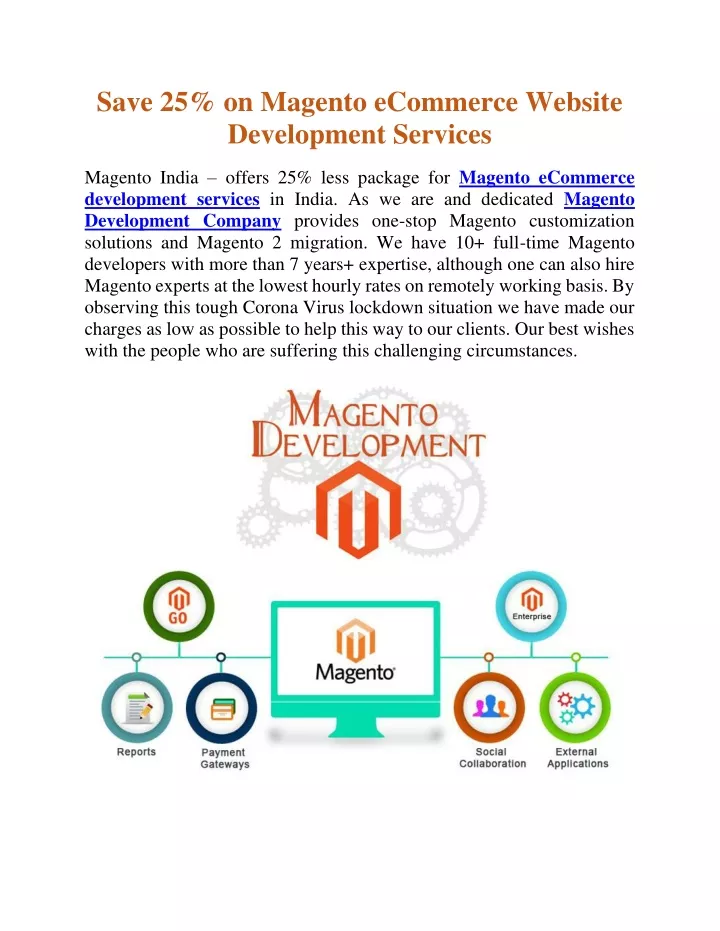 save 25 on magento ecommerce website development