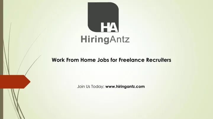 work from home jobs for freelance recruiters
