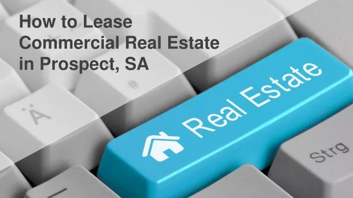 how to lease commercial real estate in prospect sa