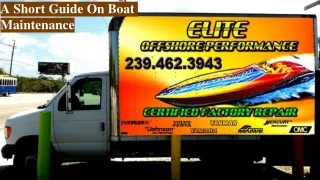a short guide on boat maintenance