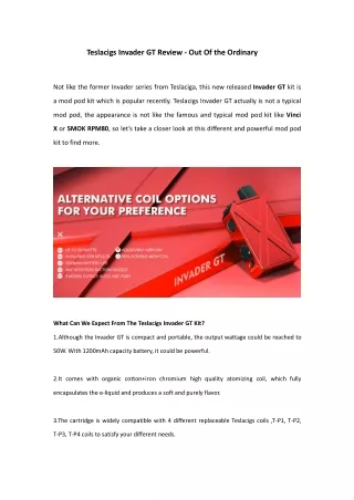 teslacigs invader gt review out of the ordinary