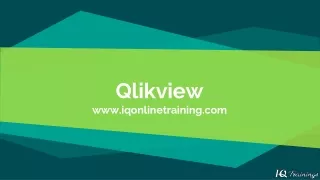 Qlikview training with certification | IQ Trainings