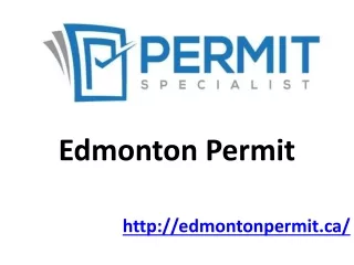Building Permit Applying in Edmonton Canada-  Edmonton Permit