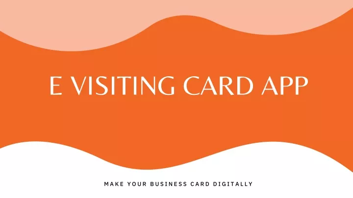 e visiting card app