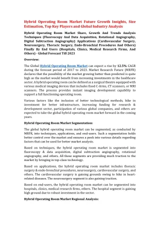 hybrid operating room market future growth