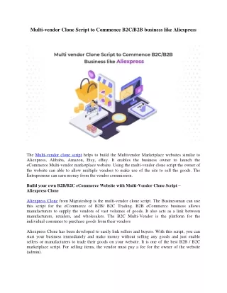 multi vendor clone script to commence