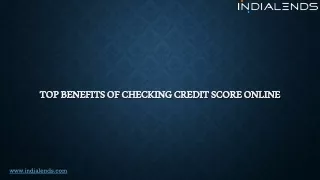 top benefits of checking credit score online