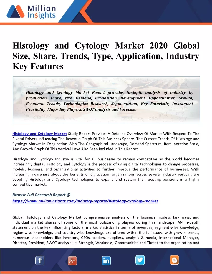 histology and cytology market 2020 global size