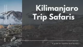 Kilimanjaro Trip for Climbing Mount Kilimanjaro