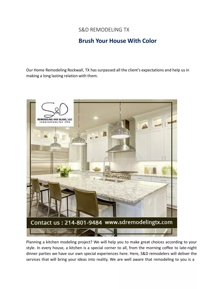 s d remodeling tx brush your house with color