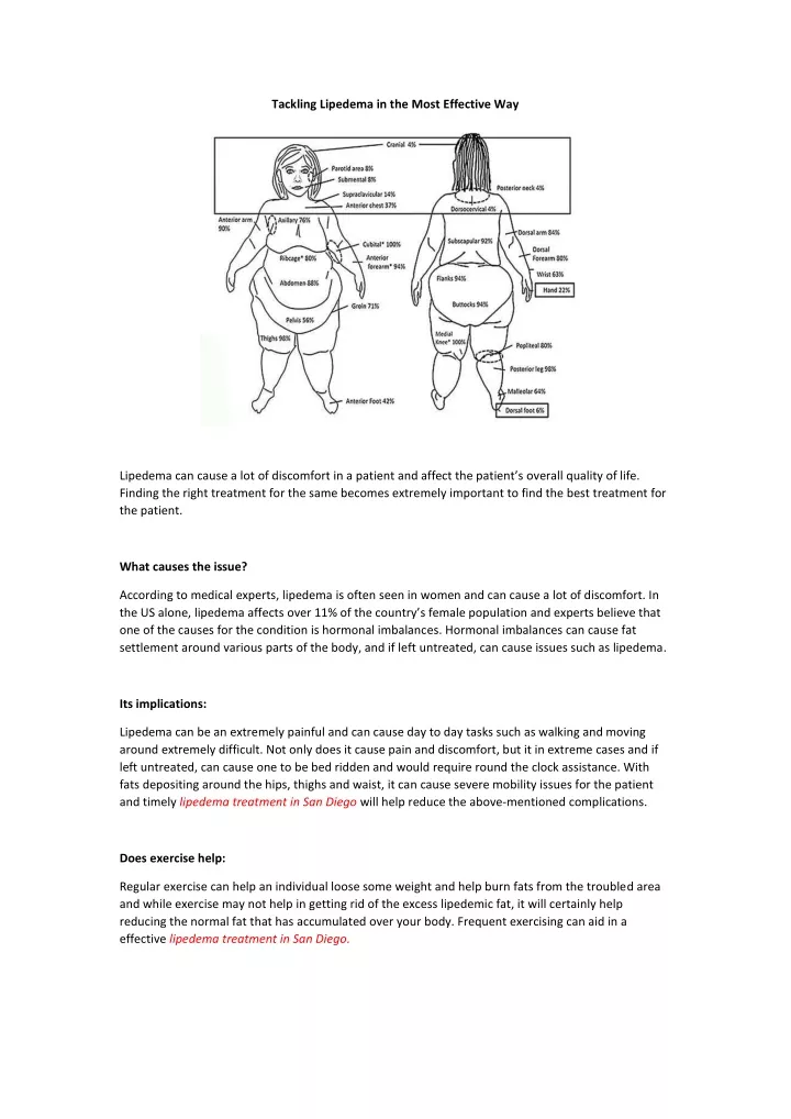 tackling lipedema in the most effective way